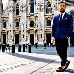 AI의 예술적 기여와 그 한계 - **Subject:** A stylish Italian architect, fully clothed in a modern business casual outfit (think ta...